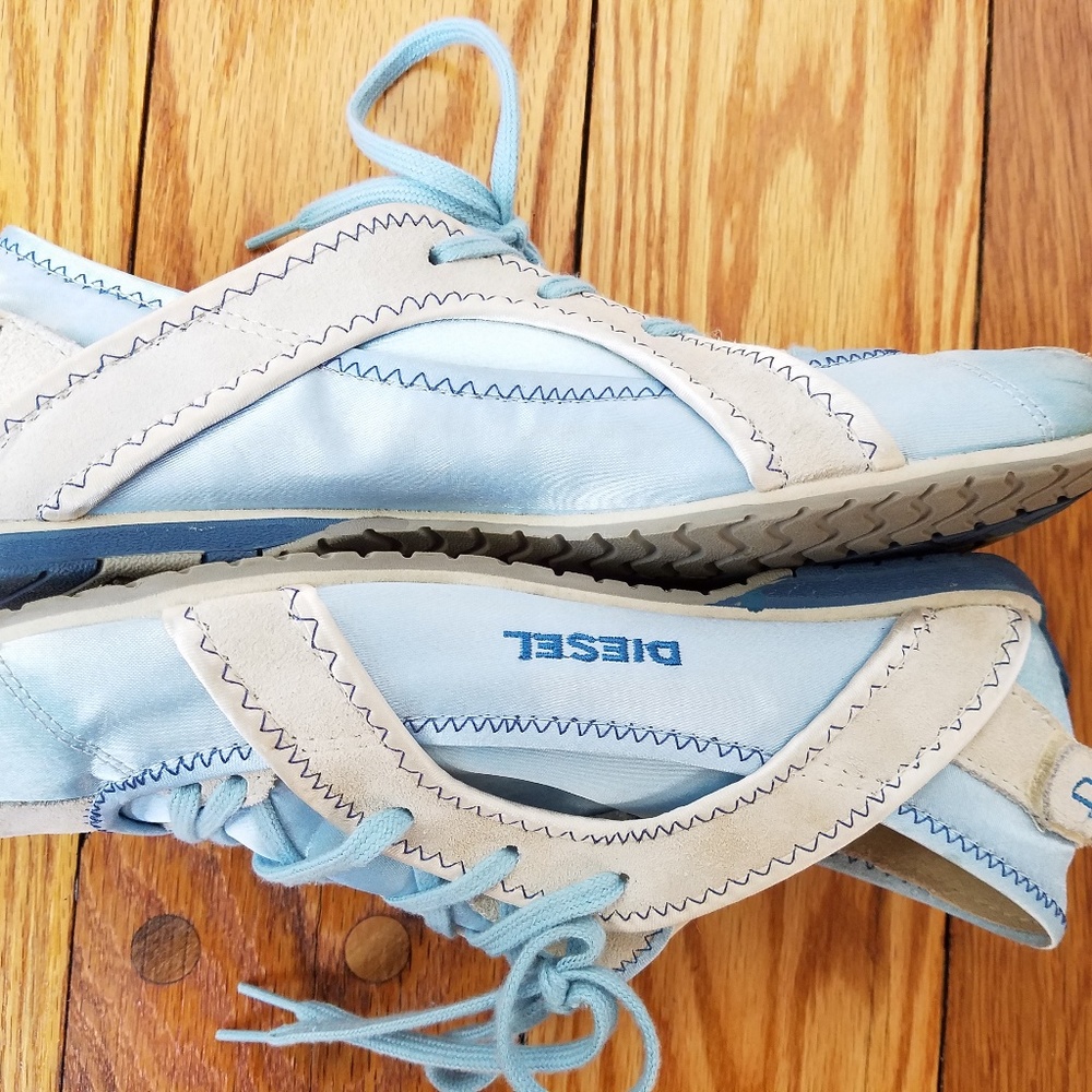 Diesel Kikoru Trainers Suede satin lace up Shoes - Picture 6 of 8